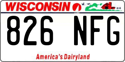 WI license plate 826NFG