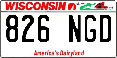 WI license plate 826NGD