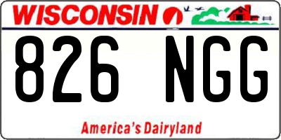 WI license plate 826NGG