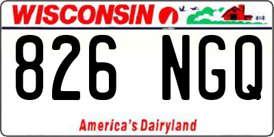 WI license plate 826NGQ