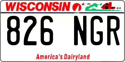 WI license plate 826NGR