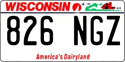 WI license plate 826NGZ
