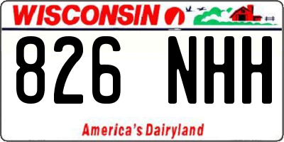 WI license plate 826NHH