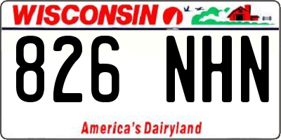WI license plate 826NHN