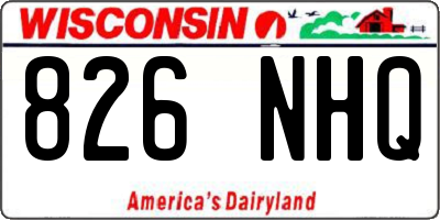 WI license plate 826NHQ