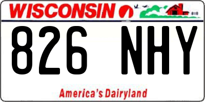 WI license plate 826NHY
