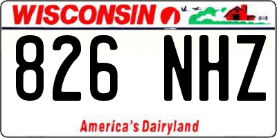 WI license plate 826NHZ