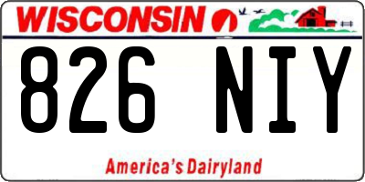 WI license plate 826NIY