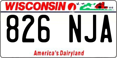 WI license plate 826NJA