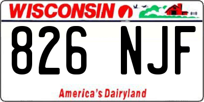WI license plate 826NJF