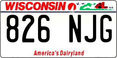 WI license plate 826NJG