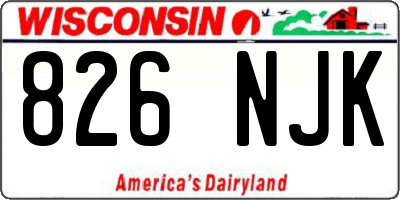 WI license plate 826NJK