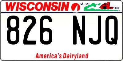 WI license plate 826NJQ