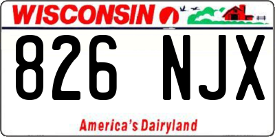 WI license plate 826NJX