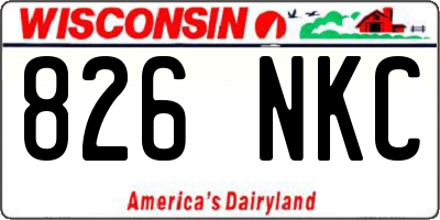 WI license plate 826NKC