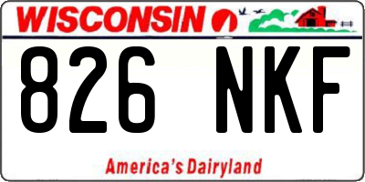 WI license plate 826NKF