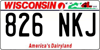 WI license plate 826NKJ