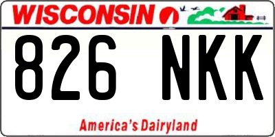 WI license plate 826NKK