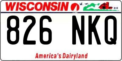 WI license plate 826NKQ
