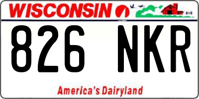 WI license plate 826NKR
