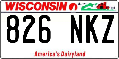 WI license plate 826NKZ