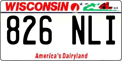 WI license plate 826NLI