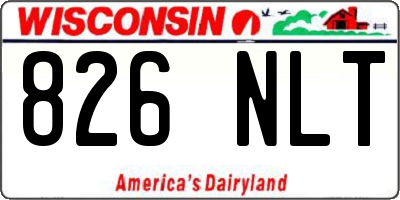 WI license plate 826NLT