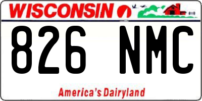 WI license plate 826NMC