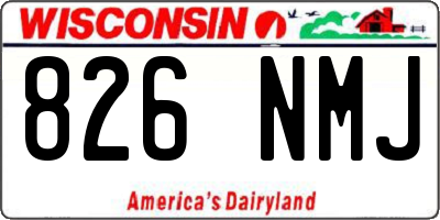 WI license plate 826NMJ