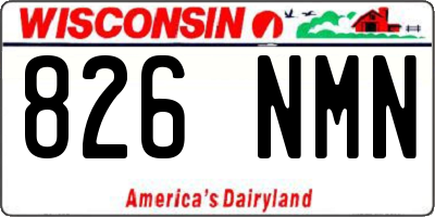 WI license plate 826NMN