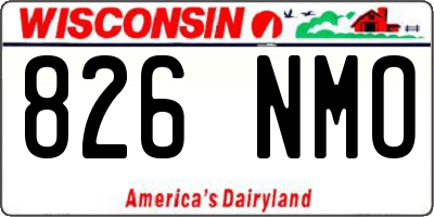 WI license plate 826NMO