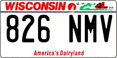 WI license plate 826NMV
