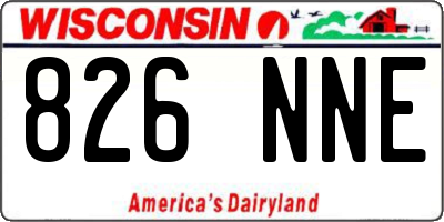 WI license plate 826NNE