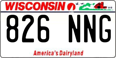 WI license plate 826NNG