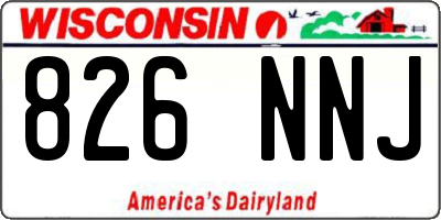 WI license plate 826NNJ