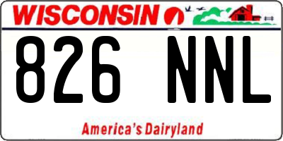 WI license plate 826NNL