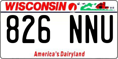 WI license plate 826NNU