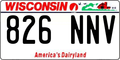 WI license plate 826NNV