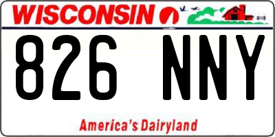 WI license plate 826NNY