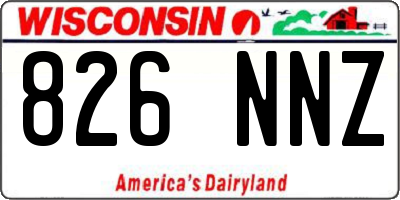WI license plate 826NNZ