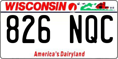 WI license plate 826NQC