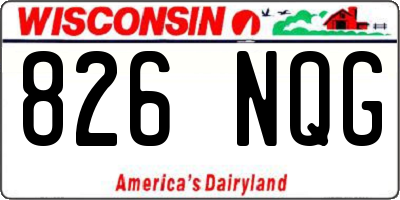 WI license plate 826NQG
