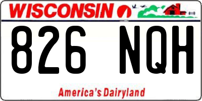 WI license plate 826NQH