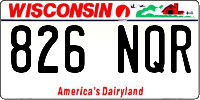 WI license plate 826NQR