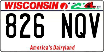 WI license plate 826NQV