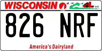 WI license plate 826NRF