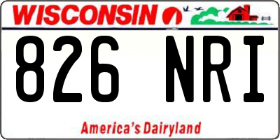 WI license plate 826NRI