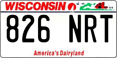WI license plate 826NRT