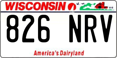 WI license plate 826NRV