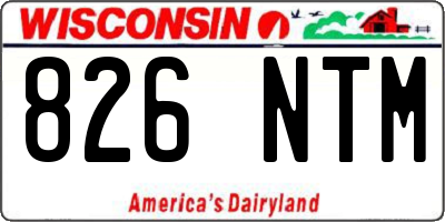 WI license plate 826NTM
